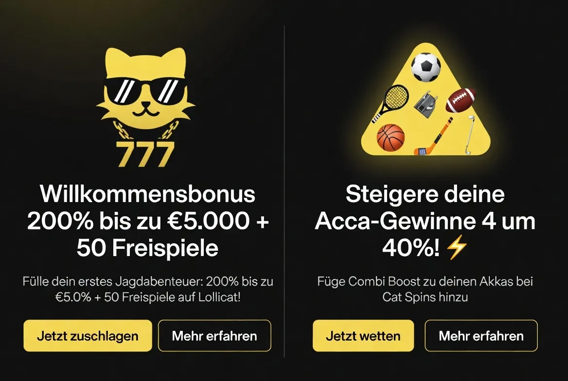 Bonusangebote und Aktionen